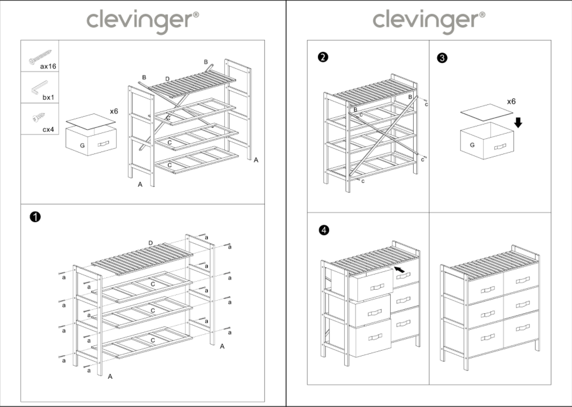 Bamboo Storage Chest – 6 Drawer, Natural Finish
