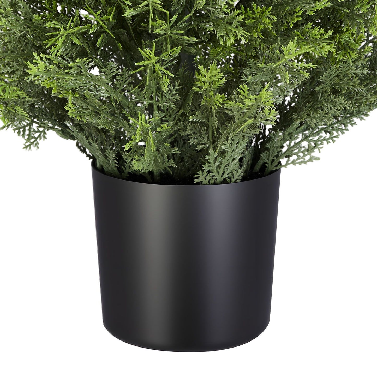 Artificial Topiary Cedar Trees – Realistic Faux Pine, 36 Inch, Weather-Resistant Set of 2
