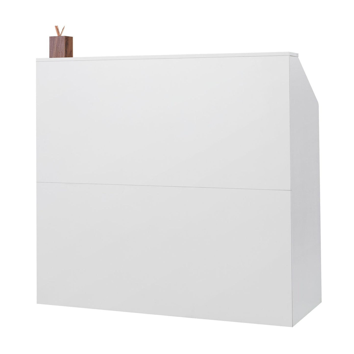 Reception Desk – Spacious White MDF Counter for Office and Retail