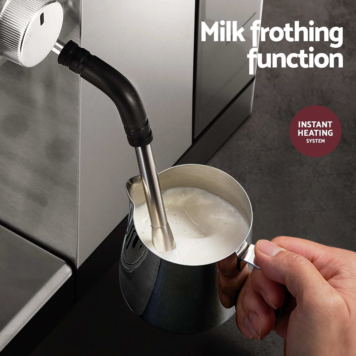 Devanti K7 Red Cordless Stick Vacuum & Espresso Machine Bundle – Button Controls