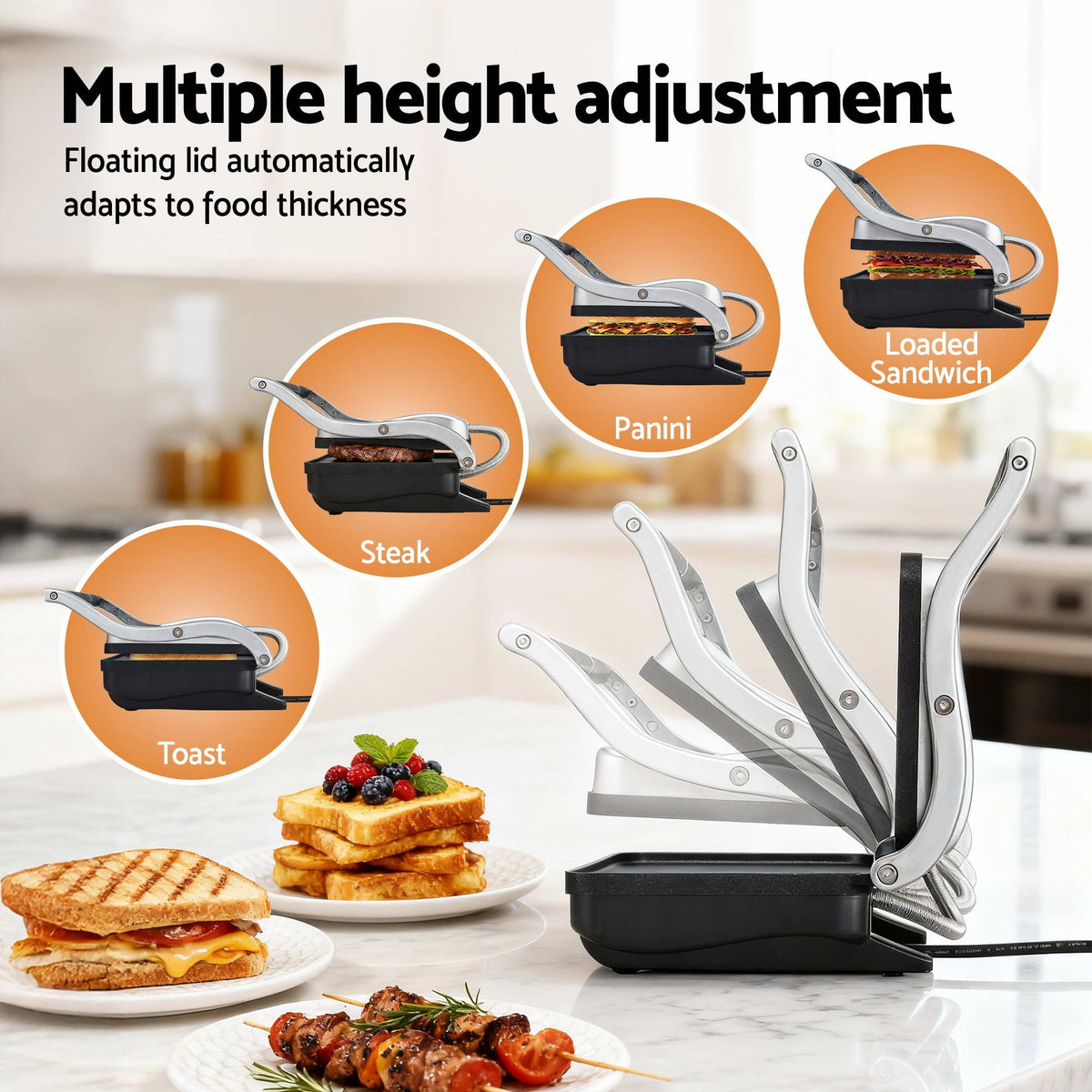 Devanti K7 Red Cordless Stick Vacuum & Sandwich Press Bundle