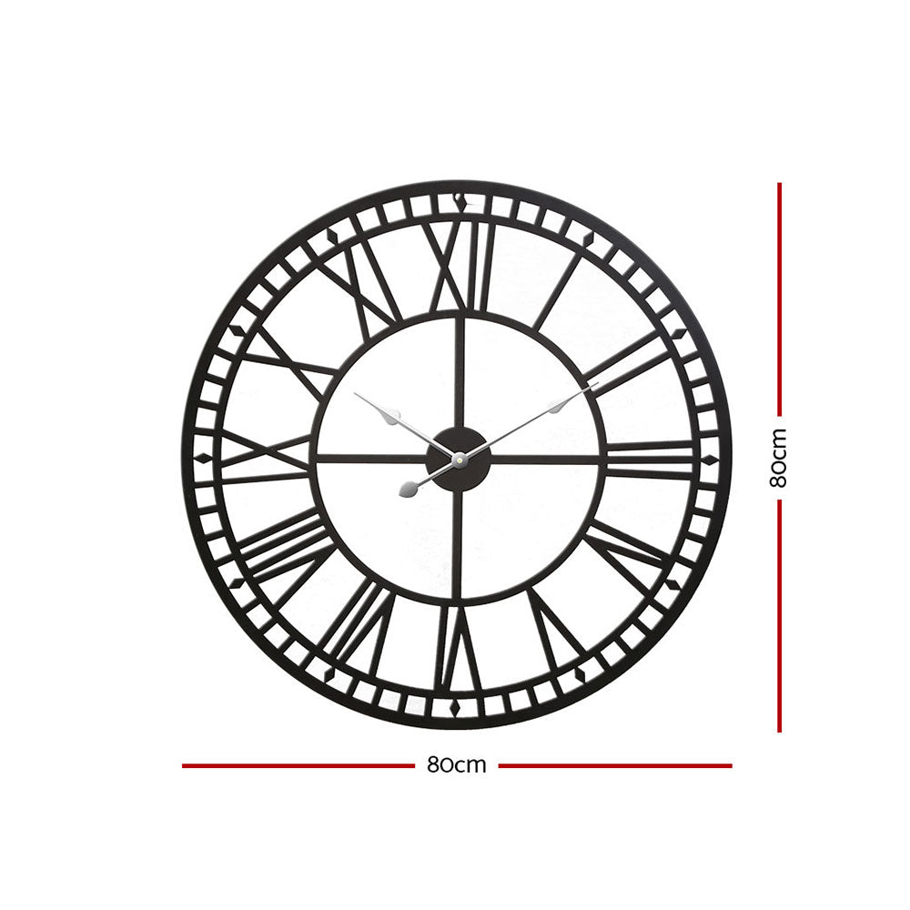 Artiss Wall Clock Large Roman Numerals Metal