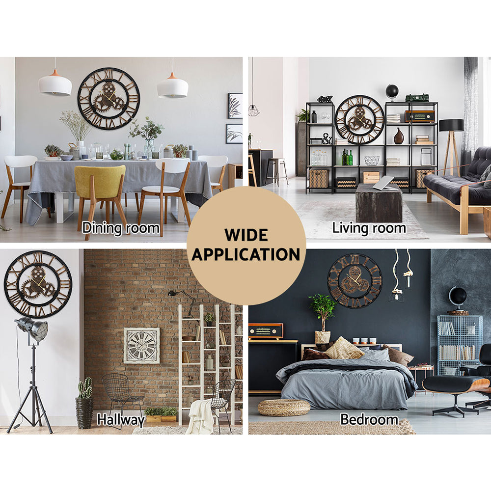 TWSC Large Retro Roman Numerals Wall Clock