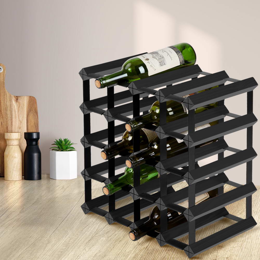 TWSC Wine Rack 20 Bottle Black