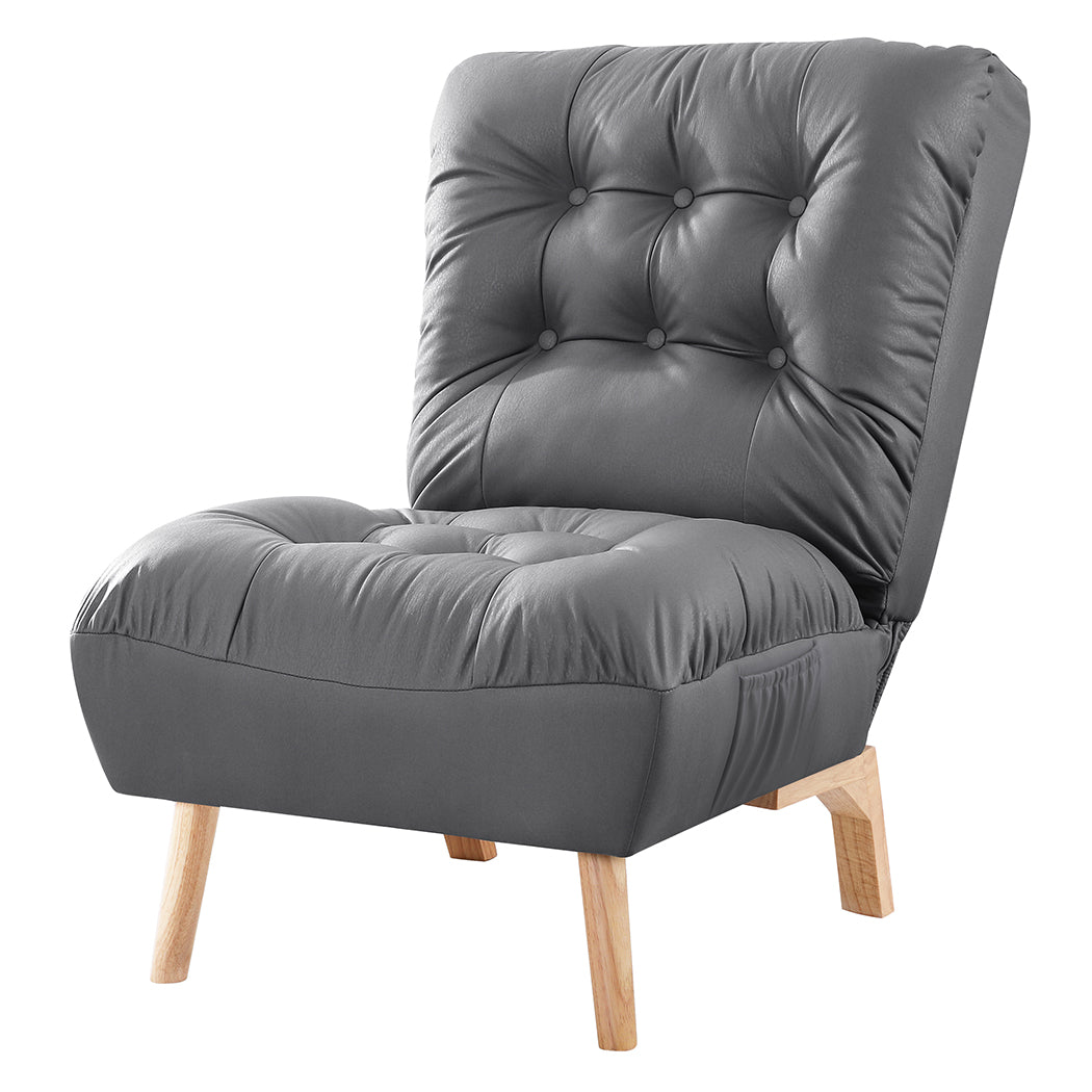 Levede Accent Chair Sofa Recliner Adjustable Grey-2065254572561141760