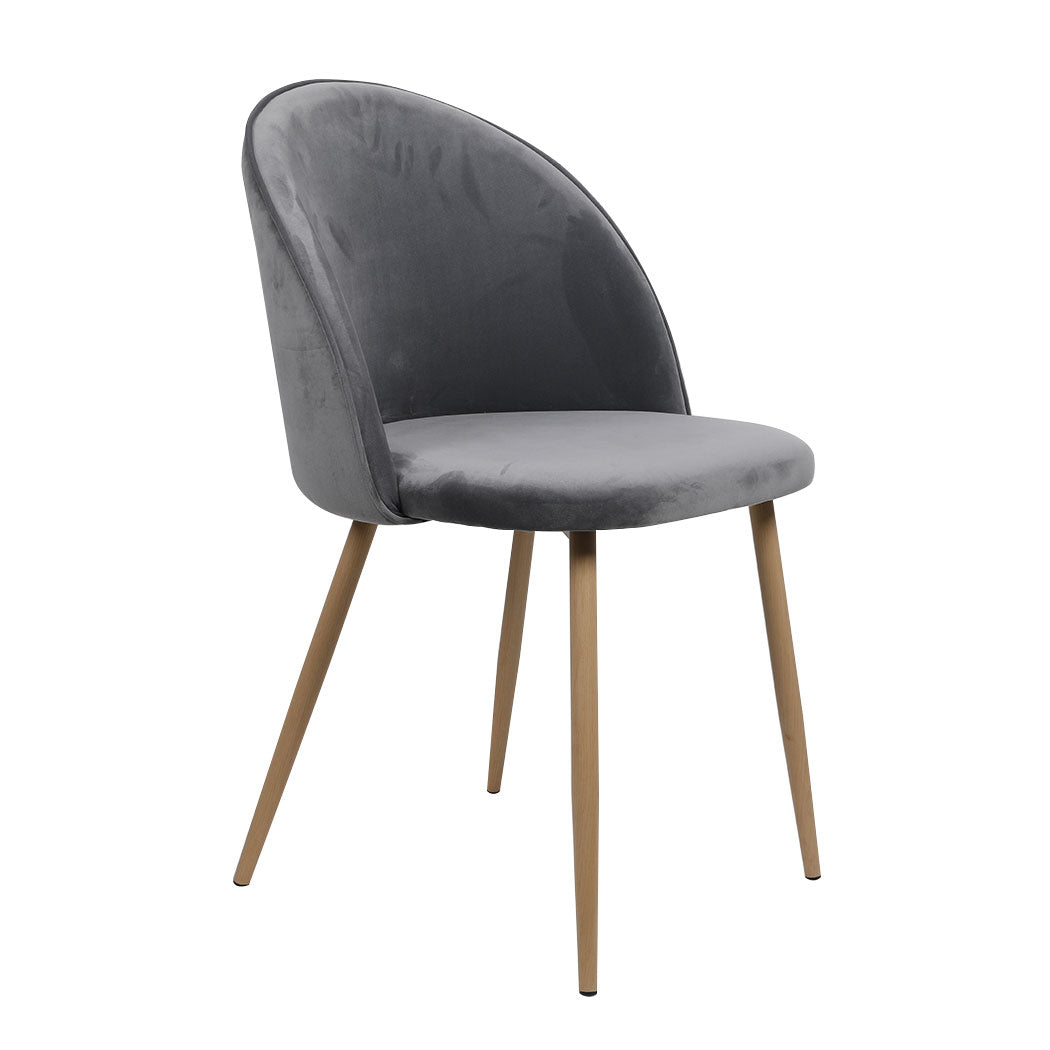 Levede 2x Dining Chairs Seat French Grey-2065254608523104256