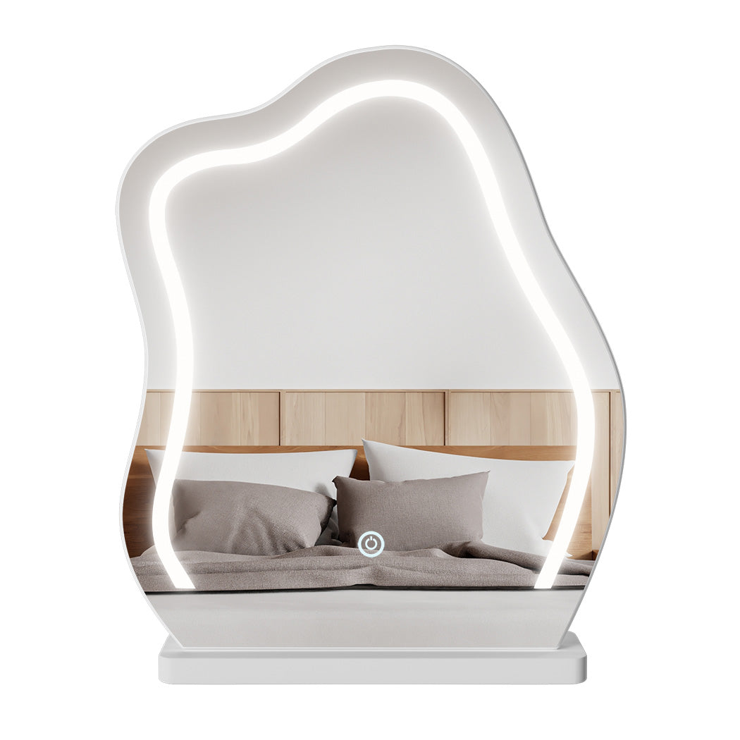 Levede Dressing Table Stool Set with Mirror Led-1917016716165124099