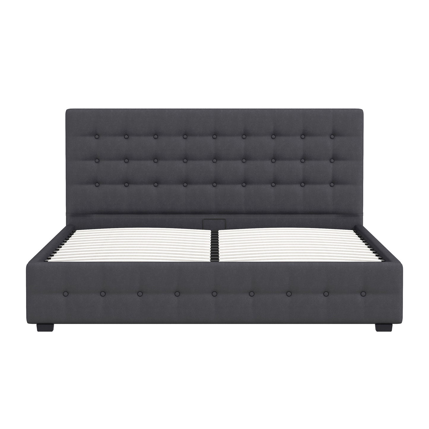 Milano Decor Eden Gas Lift Bed - Dark Grey - Single-1951134897183789062