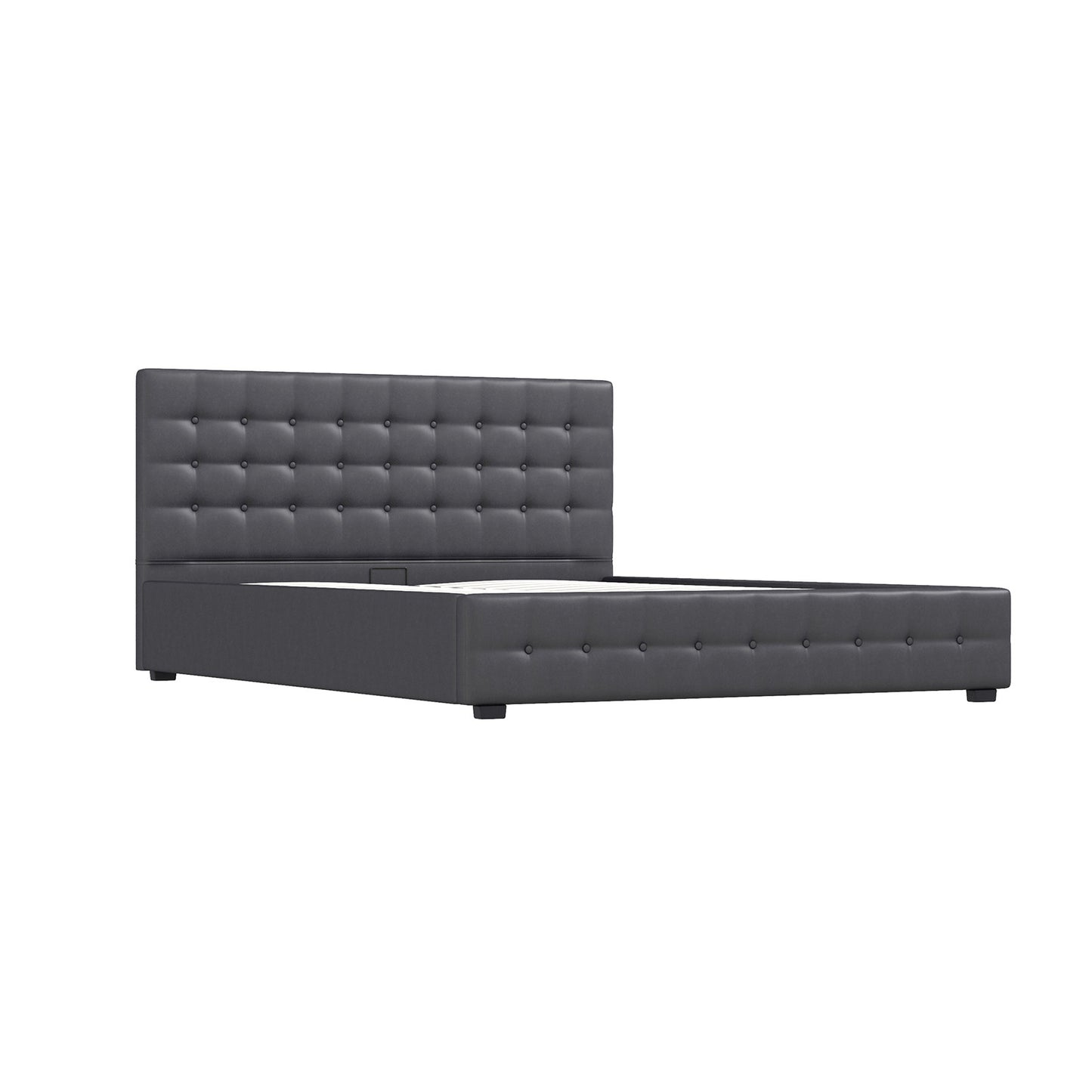 Milano Decor Eden Gas Lift Bed - Dark Grey - King Single-1951134897431252996