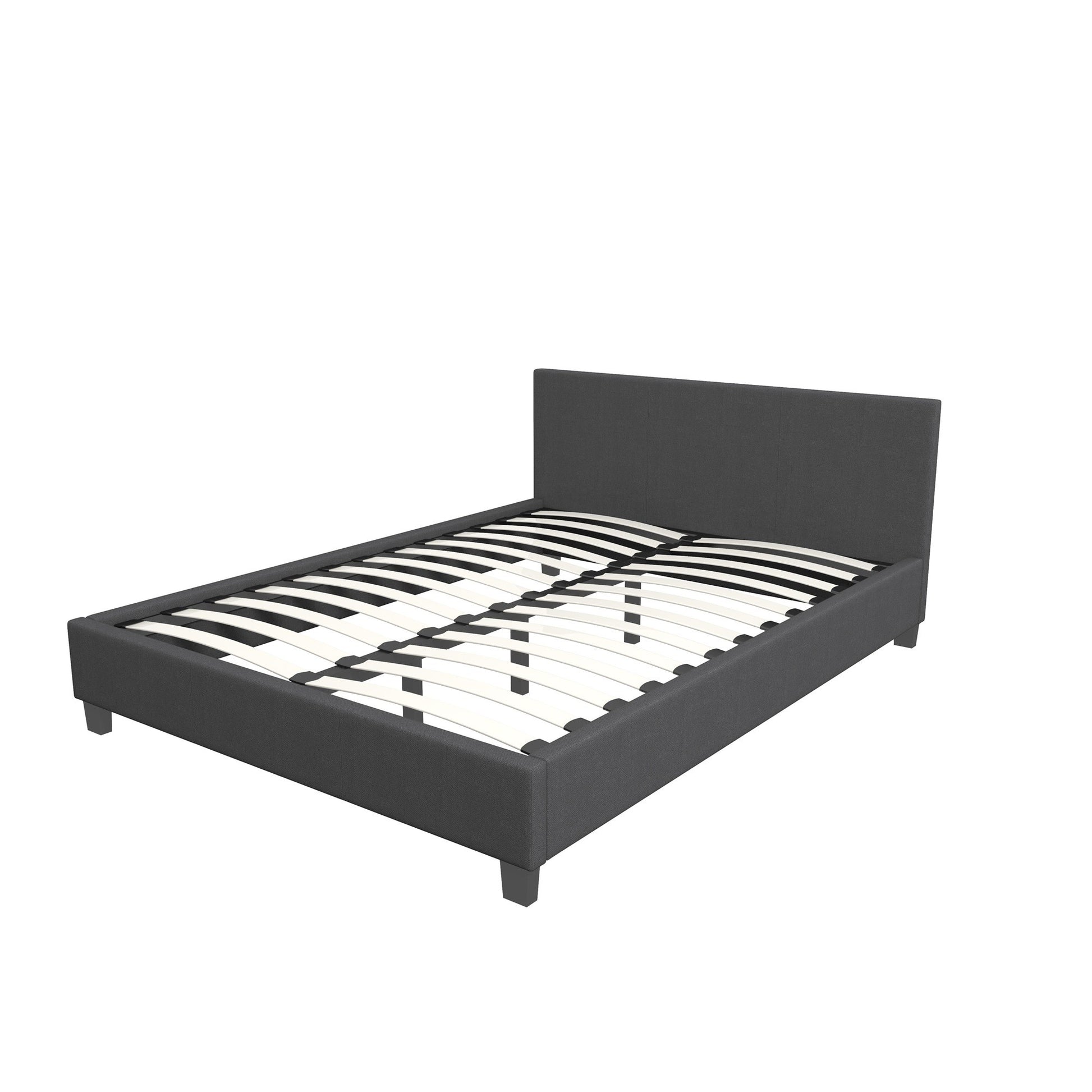 Milano Sienna Luxury Bed with Headboard (Model 2) - Charcoal No.35 - Single-1951134899348049926