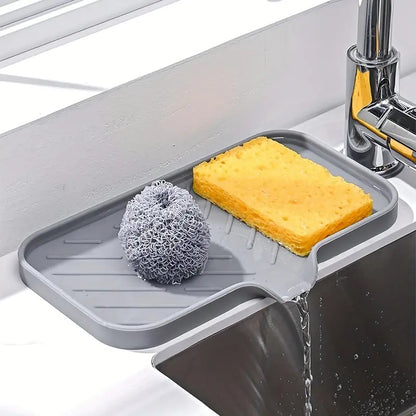 Silicone Kitchen Sink Tray – Drainage System, Gray