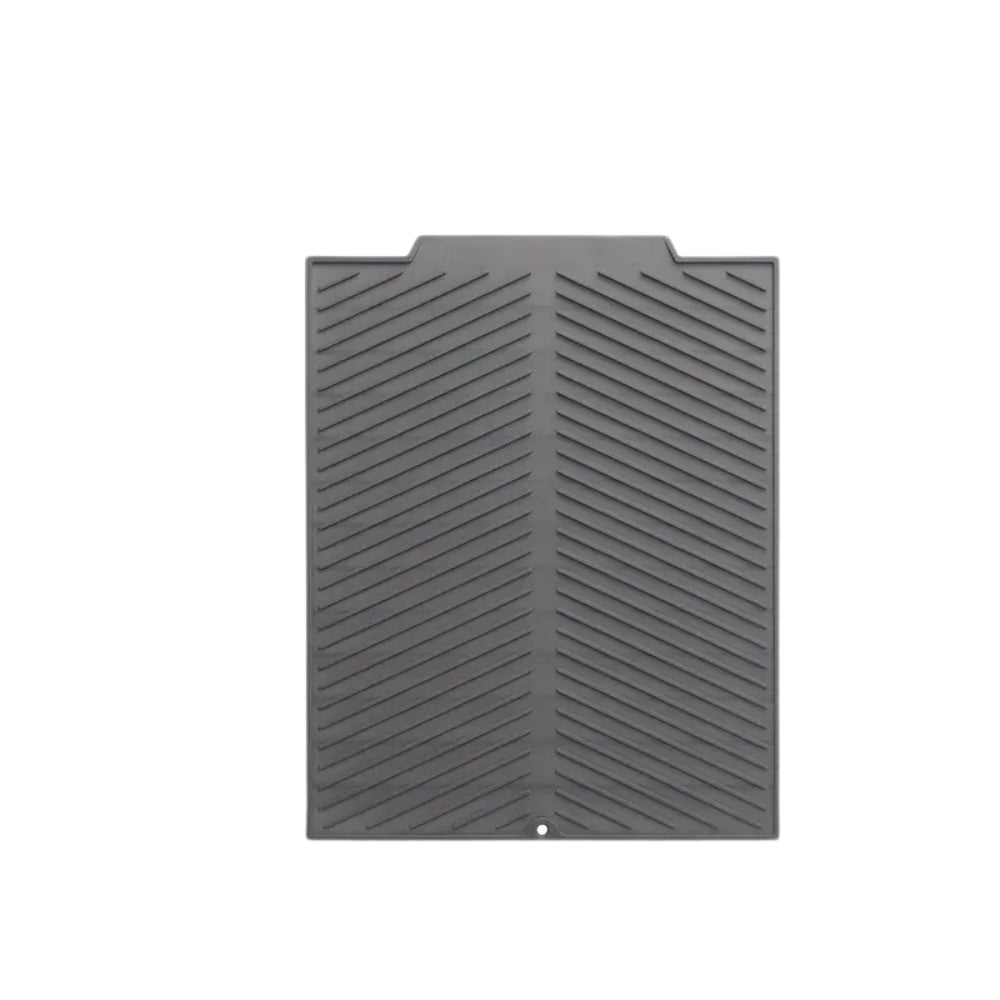 Silicone Drain Pad - Non-Slip Drying Mat for Kitchenware, Gray