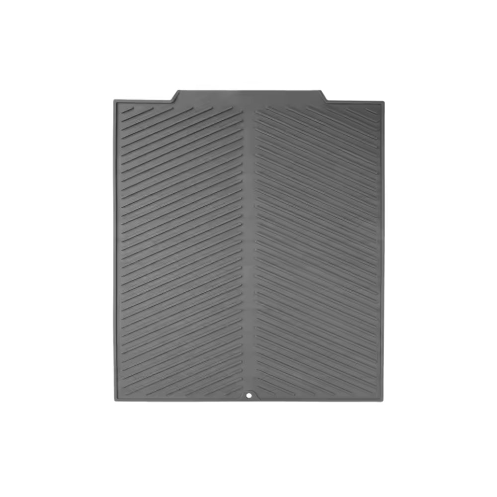 Silicone Drain Pad - Non-Slip Drying Mat for Kitchenware, Gray