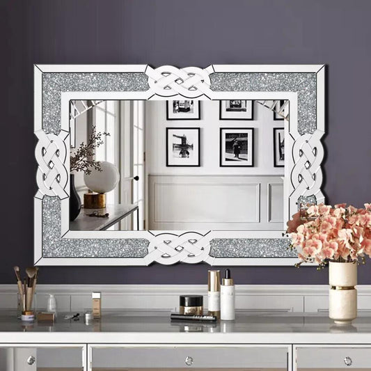 Modern Crystal Crush Diamond Mirror
