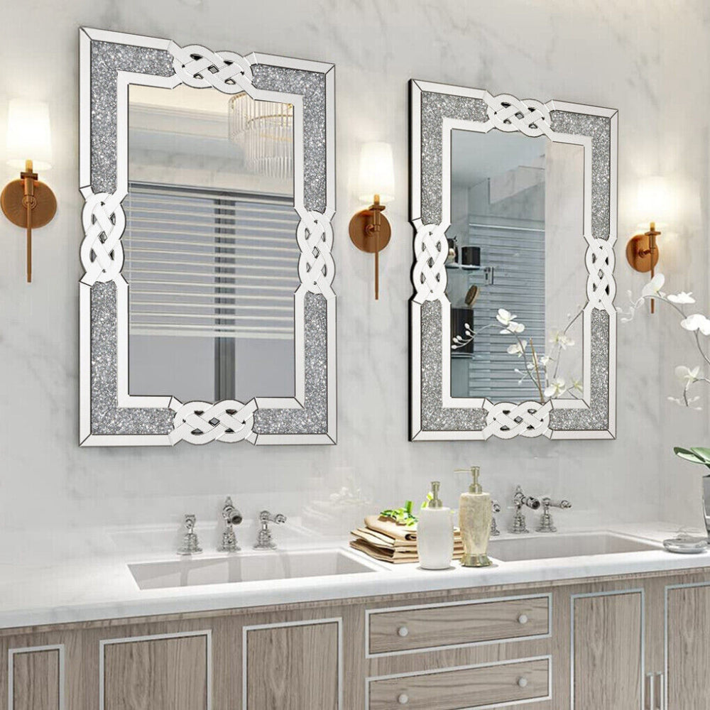 Modern Crystal Crush Diamond Mirror