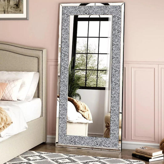 Sparkly Wall Mounted Crystal Diamond Vanity Mirror