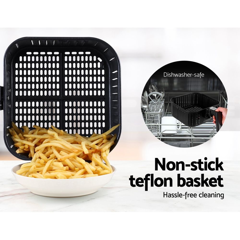 Devanti Air Fryer – 7L Capacity, LCD Touch Control, Black