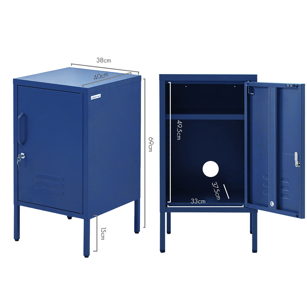 Artiss Bedside Table Metal Cabinet