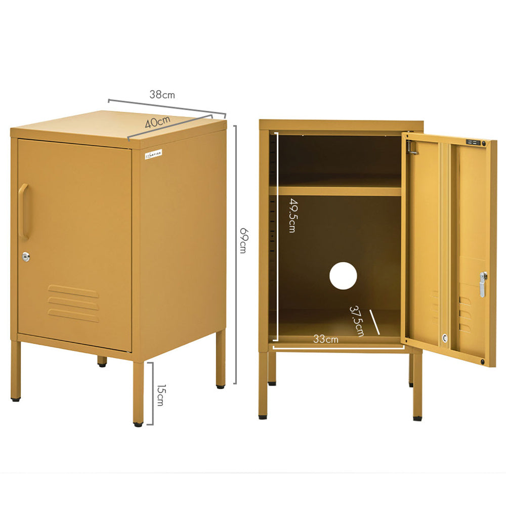 Artiss Bedside Table Metal Cabinet