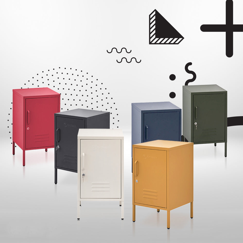 Artiss Bedside Table Metal Cabinet