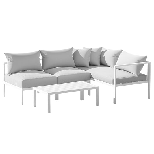 TWSC 4 Seater Outdoor Sofa Set Aluminium Lounge Setting