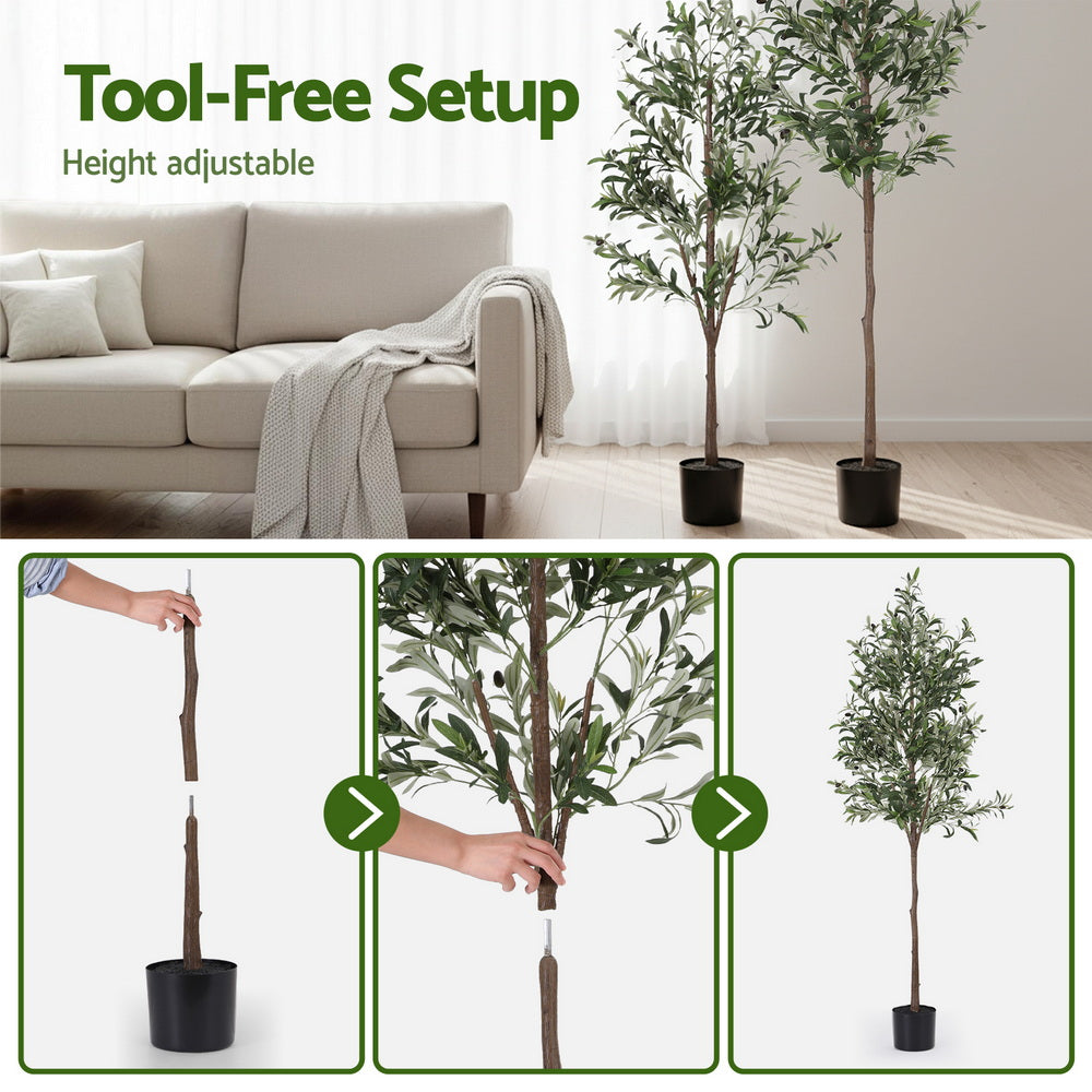 Artificial Olive Tree – Lifelike Indoor Decor, 1.8m