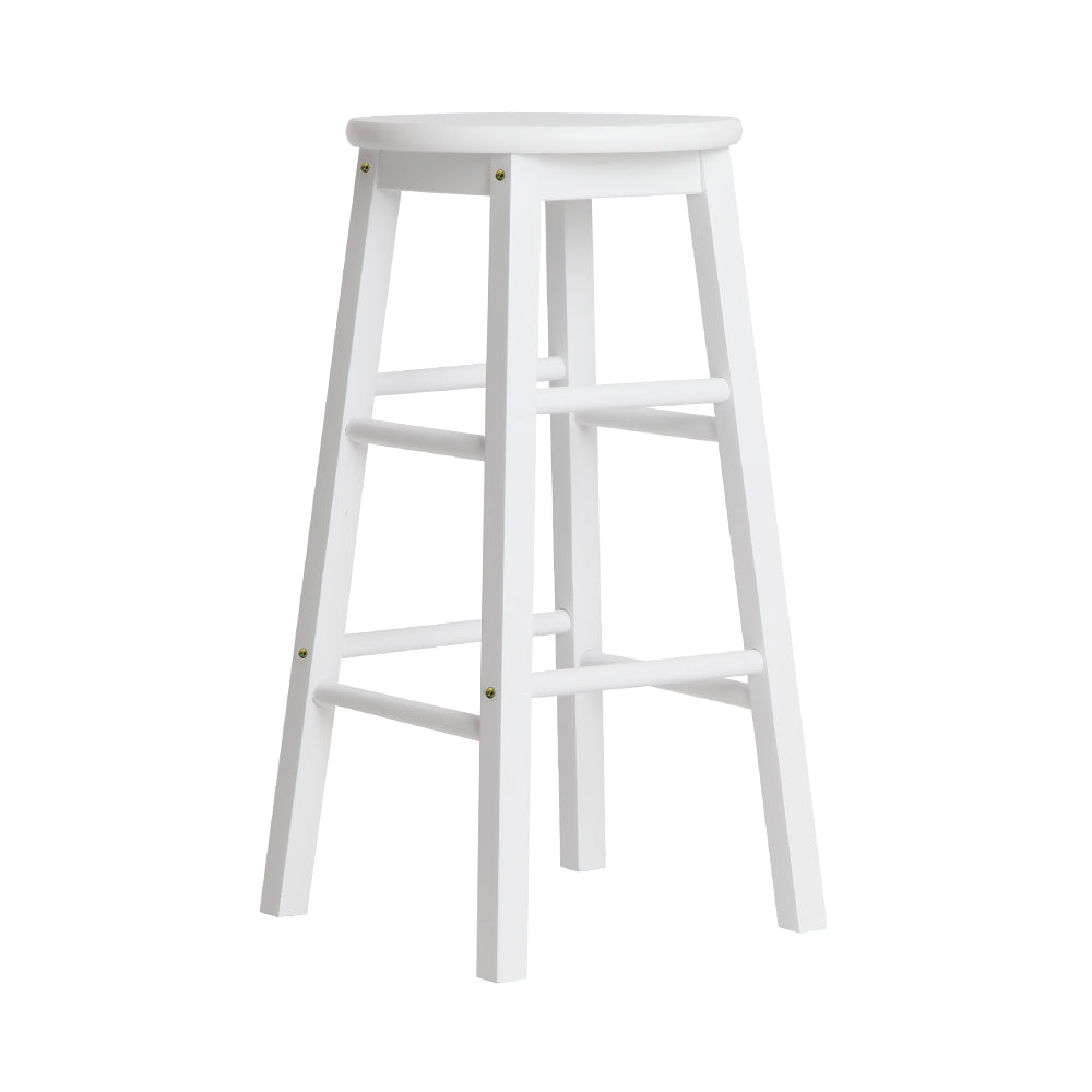 Artiss 2x Bar Stools Round Wooden Chairs