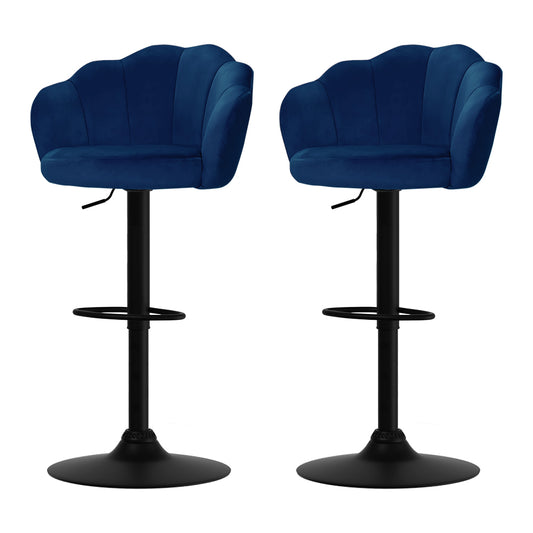 Artiss 2x Bar Stools Gas Lift Velvet