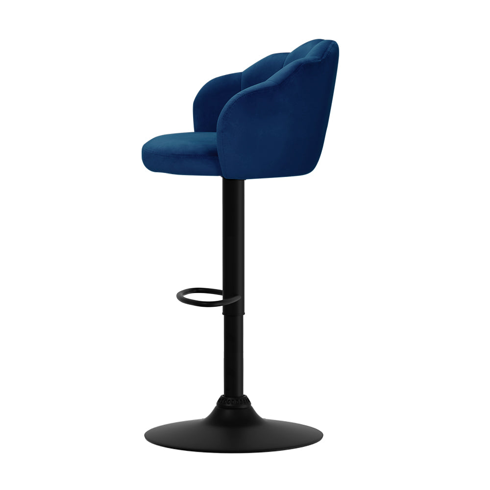 Artiss 2x Bar Stools Gas Lift Velvet