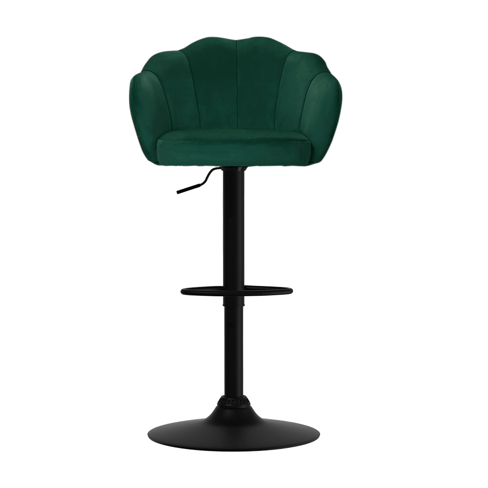 Artiss 2x Bar Stools Gas Lift Velvet