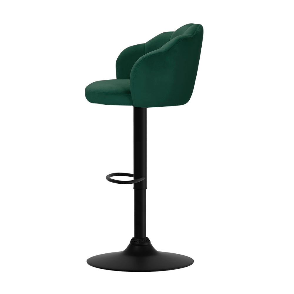 Artiss 2x Bar Stools Gas Lift Velvet