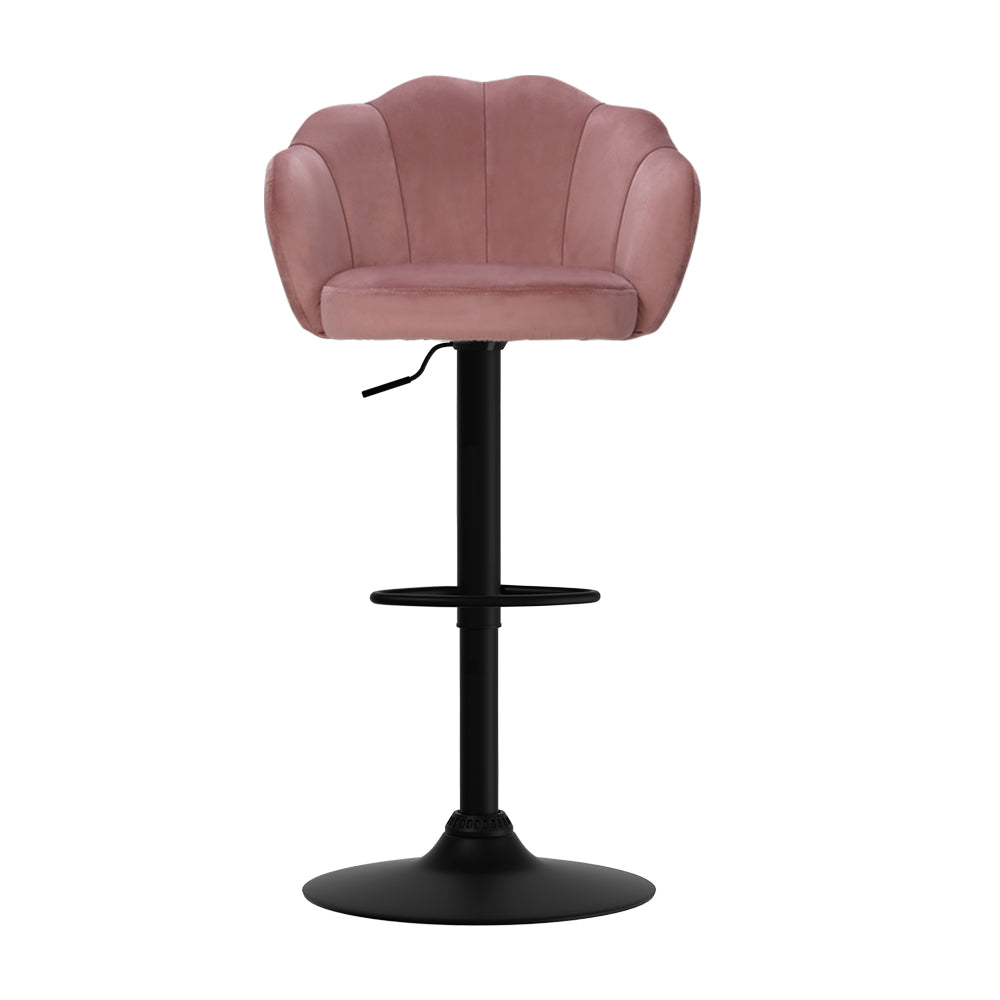 Artiss 2x Bar Stools Gas Lift Velvet