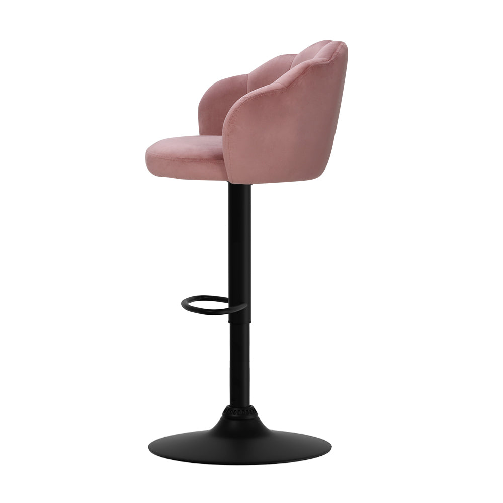 Artiss 2x Bar Stools Gas Lift Velvet