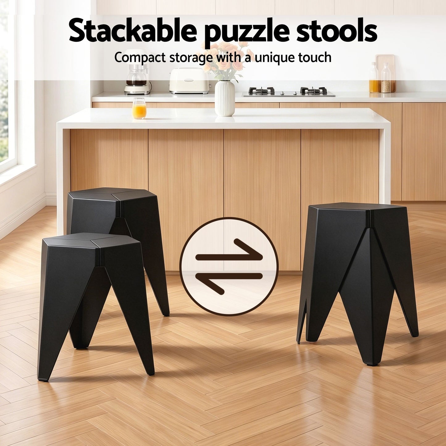 TWSC Bar Stools and Table Set 3PCS Dining Desk Kitchen Chairs Cafe Pub Black