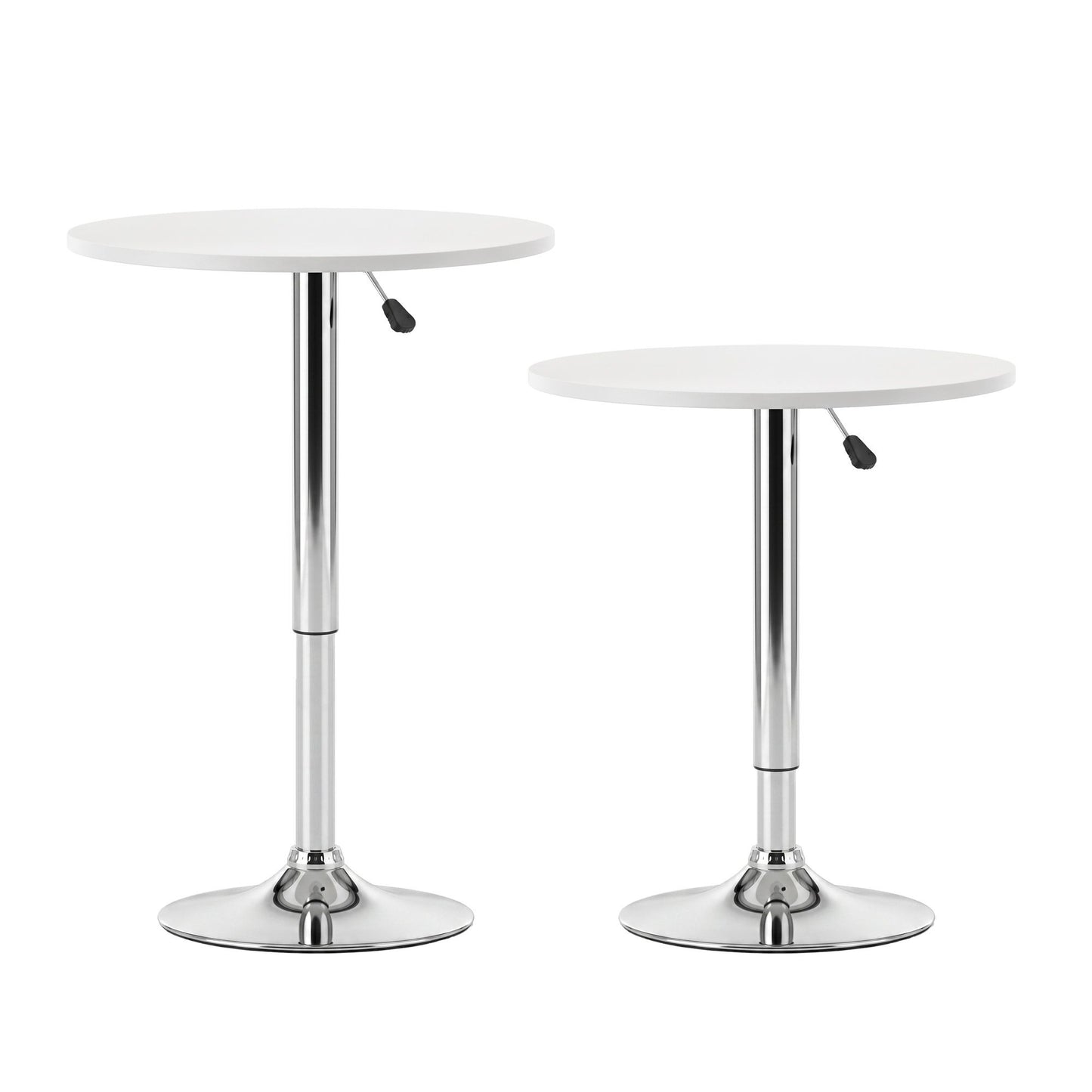 TWSC Bar Stools and Table Set 3PCS Dining Desk Kitchen Chairs Cafe Pub White