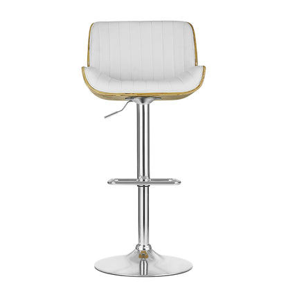 TWSC Bar Stools Swivel Leather Chairs Wooden