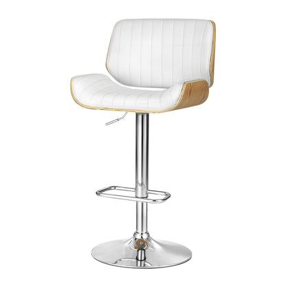 TWSC Bar Stools Swivel Leather Chairs Wooden