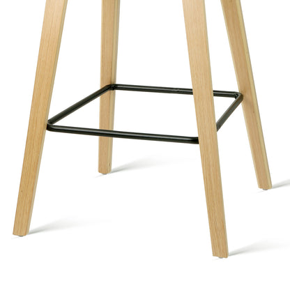 4x TWSC Bar Stools Kitchen Counter Stool Dining Chairs Wooden Black
