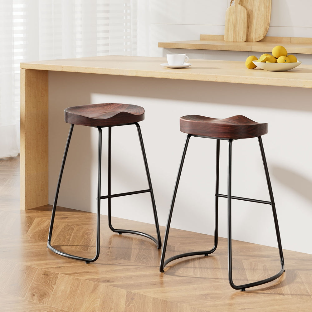 TWSC 2x Bar Stools Tractor Seat 65cm