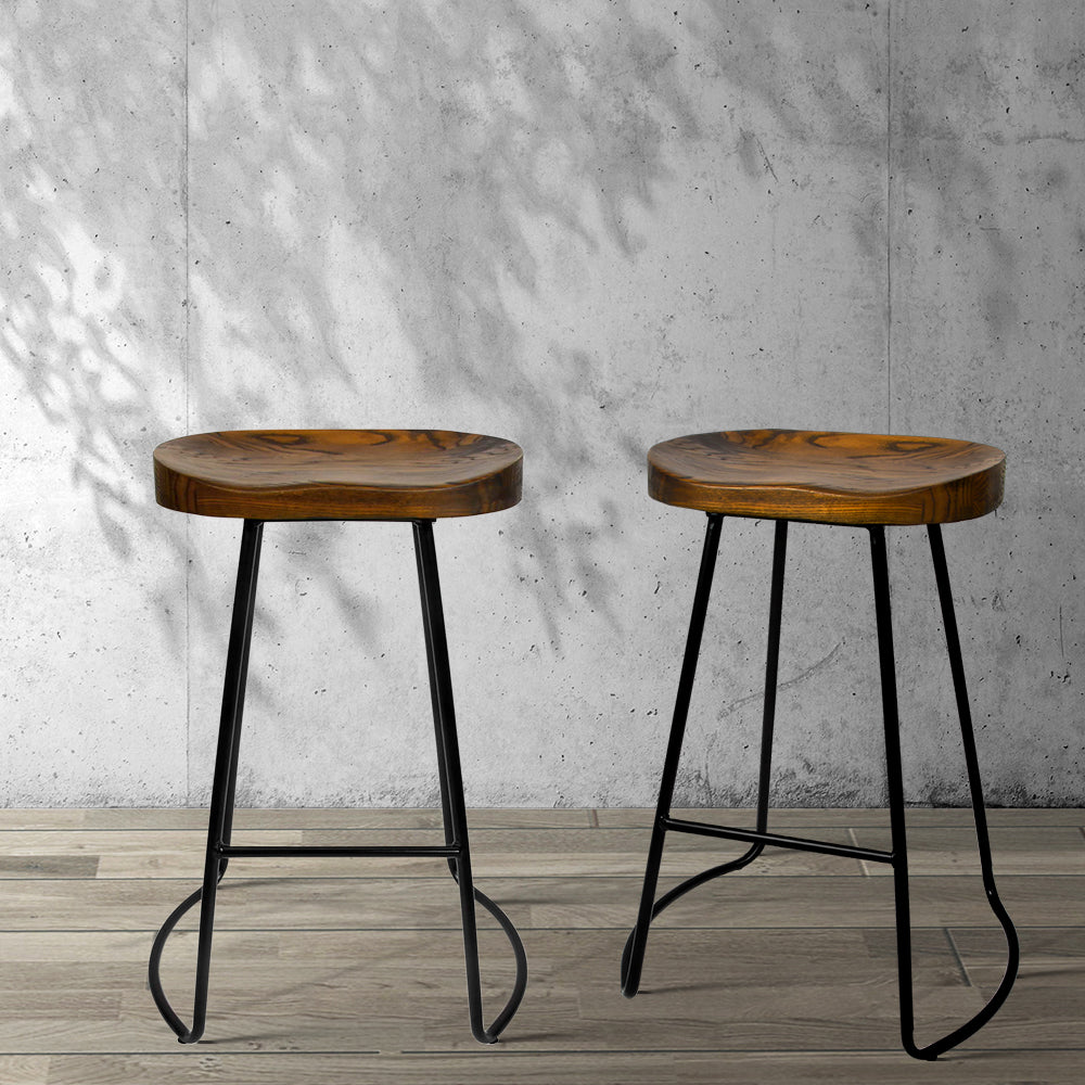 TWSC 2x Bar Stools Tractor Seat 65cm