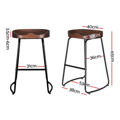 TWSC 4x Bar Stools Tractor Seat 65cm