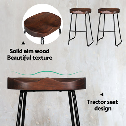 TWSC 4x Bar Stools Tractor Seat 65cm