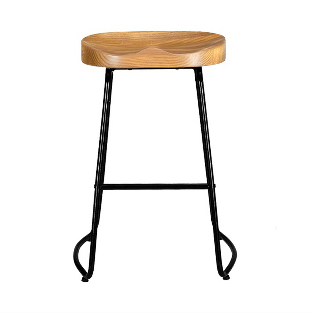 Artiss 4x Bar Stools Tractor Seat Wooden