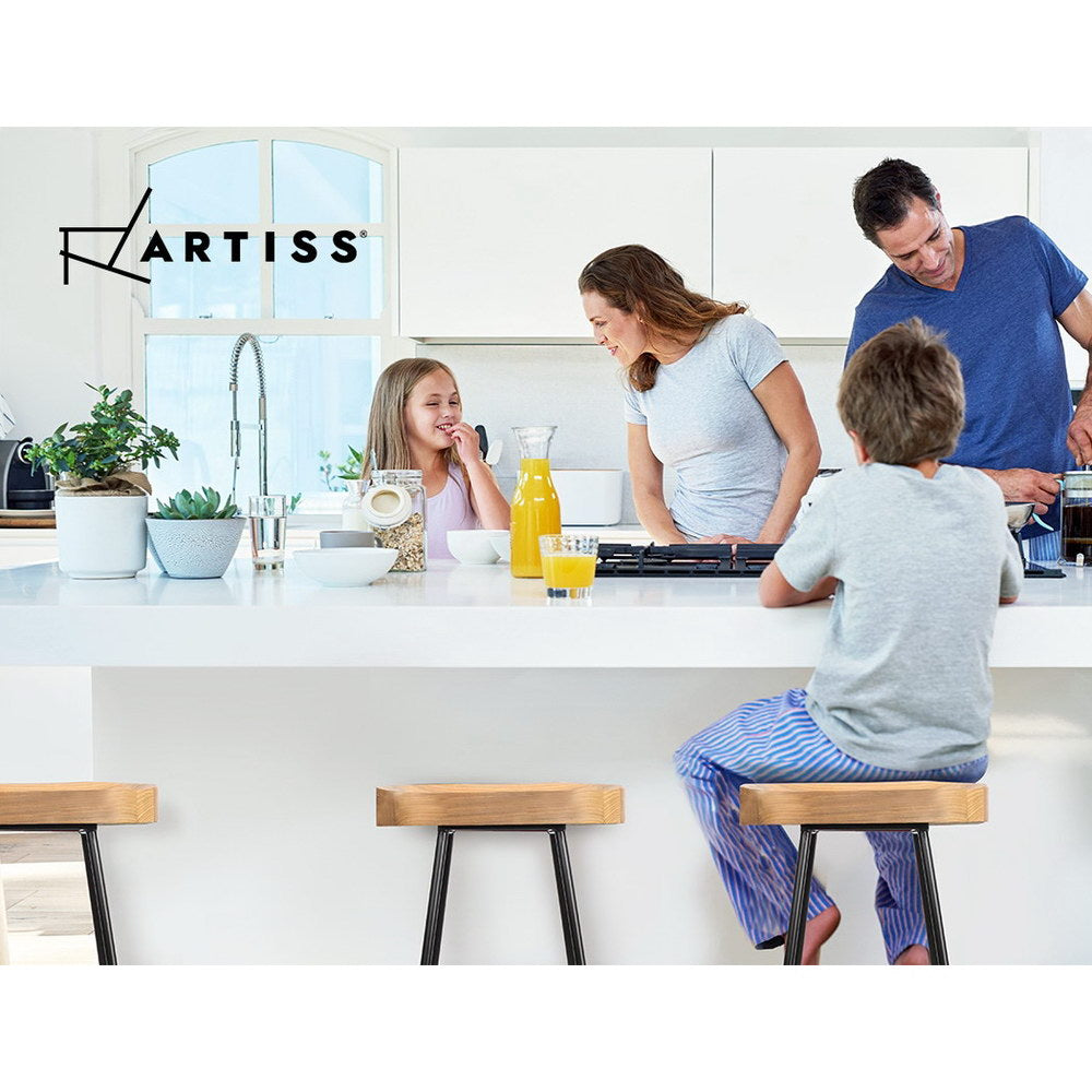 Artiss 4x Bar Stools Tractor Seat Wooden