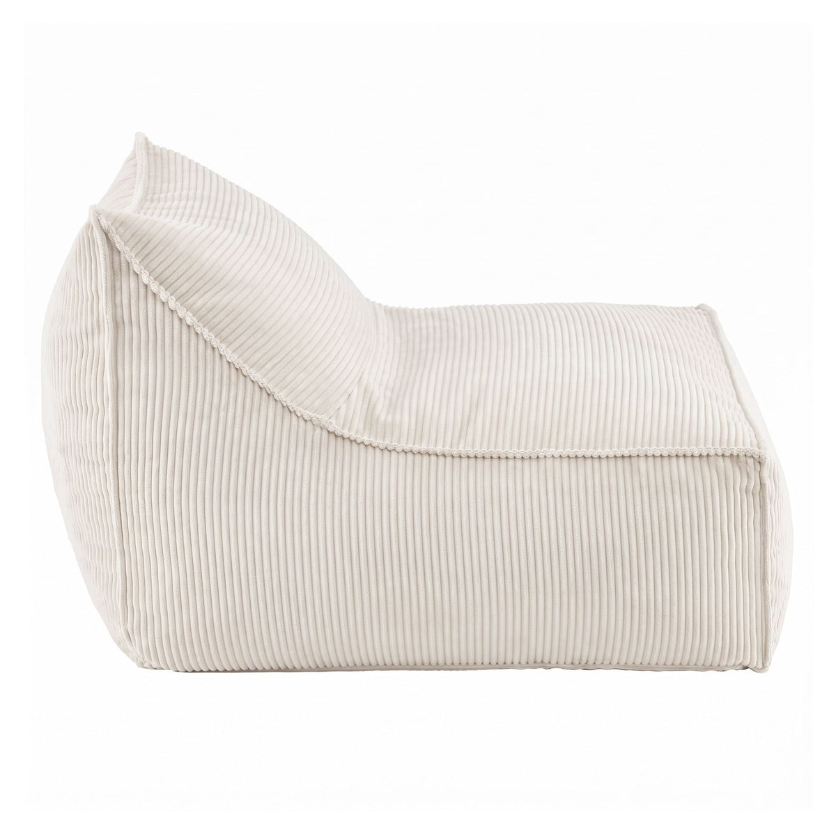 TWSC Bean Bag Chair Cover (No Filler) Soft Corduroy Stuffed Animal Storage Bean Bag Cover for Adults, Washable Lazy Sofa Cover for Living Room Bedroom, Beige