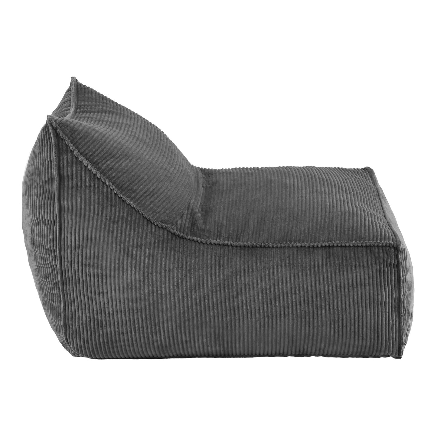 TWSC Bean Bag Chair Cover (No Filler) Soft Corduroy Stuffed Animal Storage Bean Bag Cover for Adults, Washable Lazy Sofa Cover for Living Room Bedroom, Grey