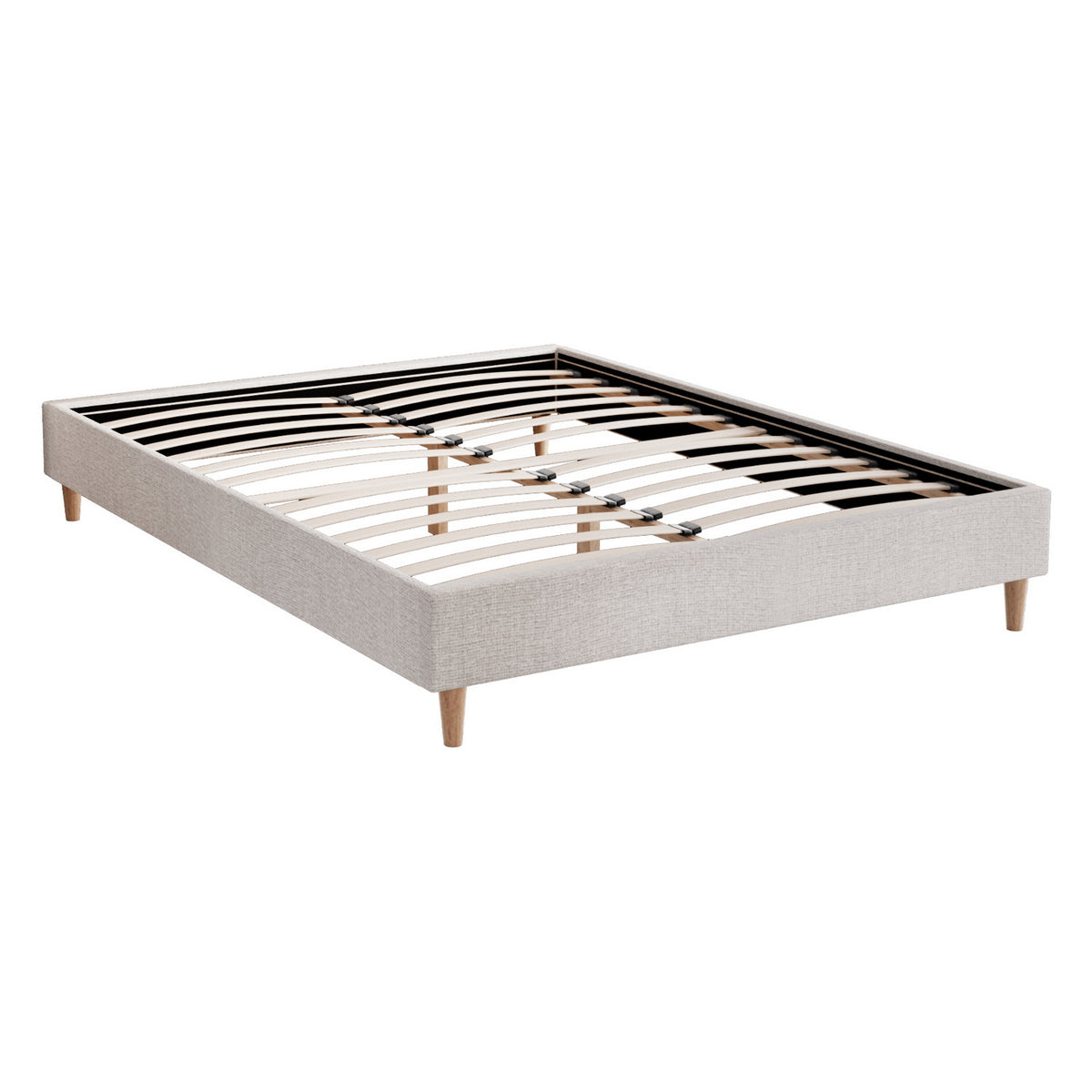 TWSC Bed Frame Queen Size Beige ZORA