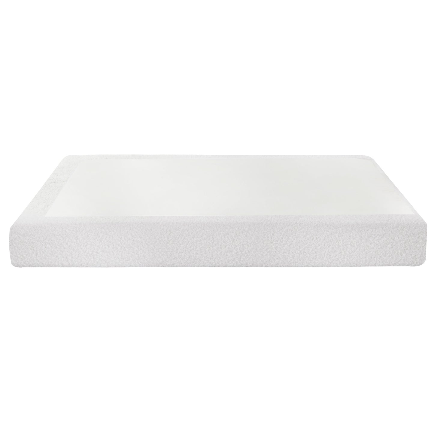 Compression Bed Frame – No Assembly, Double Size, Cream Boucle Upholstery