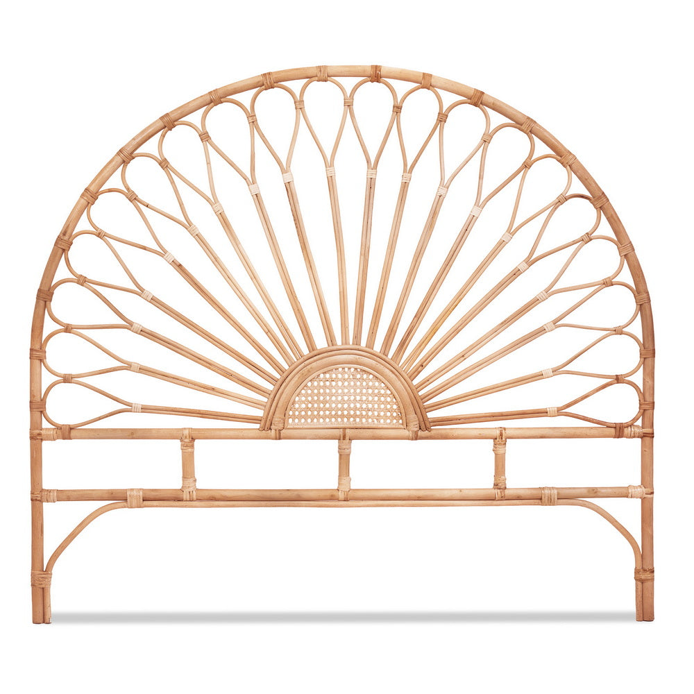 TWSC Bed Headboard Queen Bedhead Rattan - MARI Pine
