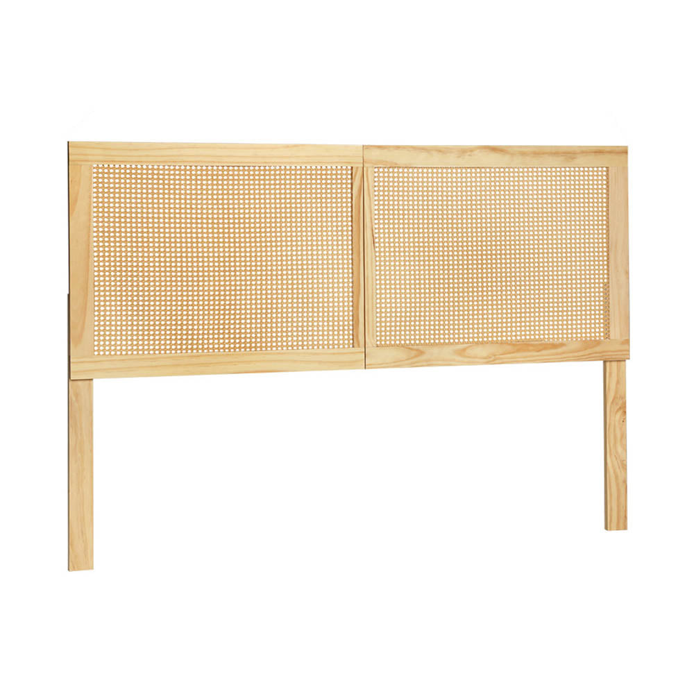 Artiss Bed Head Headboard Rattan - RIBO Pine
